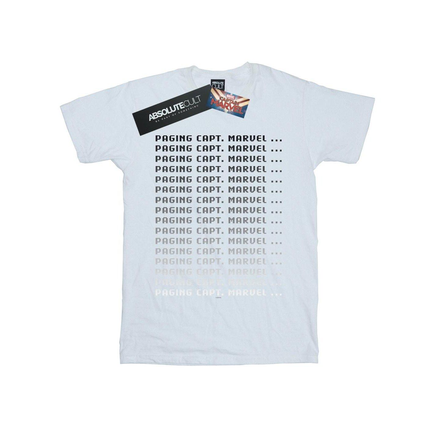 Image of Captain Paging Captain Tshirt Unisex Weiss 128