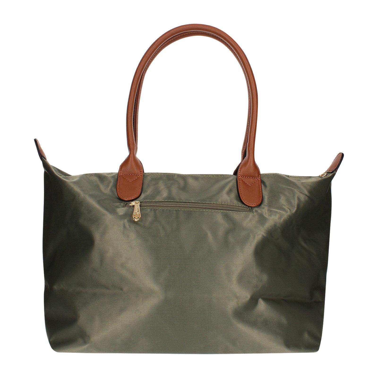 Gallantry  Borsa shopper in poliestere kaki 