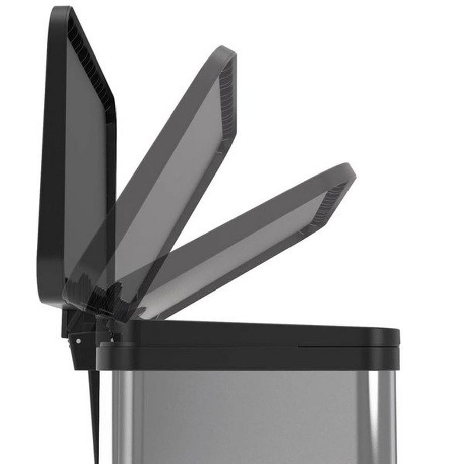 Hailo Tretabfallsammler Öko, duo Plus L, Volumen 9 + 17 l, silber.  