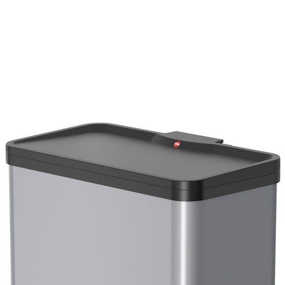 Hailo Tretabfallsammler Öko, duo Plus L, Volumen 9 + 17 l, silber.  
