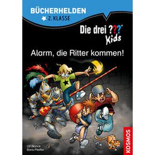 Die drei ??? Kids, Bücherhelden 2. Klasse, Alarm, die Ritter kommen! Blanck, Ulf; Pfeiffer, Boris; Saße, Jan (Illustrationen) Copertina rigida 