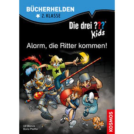 Die drei ??? Kids, Bücherhelden 2. Klasse, Alarm, die Ritter kommen! Blanck, Ulf; Pfeiffer, Boris; Saße, Jan (Illustrationen) Copertina rigida 