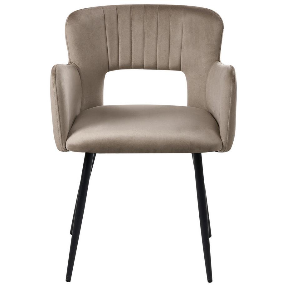 Beliani Lot de 2 chaises de salle à manger en Velours  SANILAC  