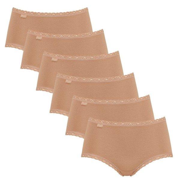 Image of 6er Pack 247 Cotton Lace - Midi Slip Damen Tan 5XL