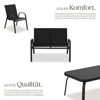 Tectake Set di sedute Nora Per 4 persone  