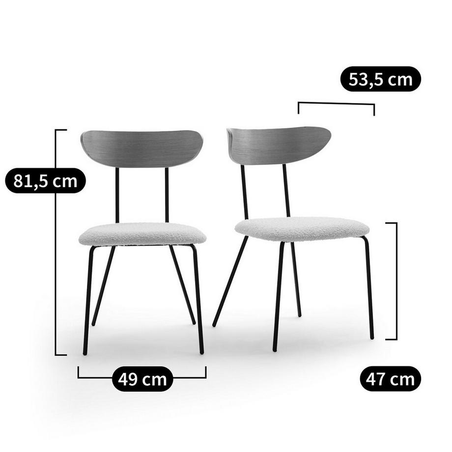 La Redoute Intérieurs 2er-Set Stühle Brooklyn  