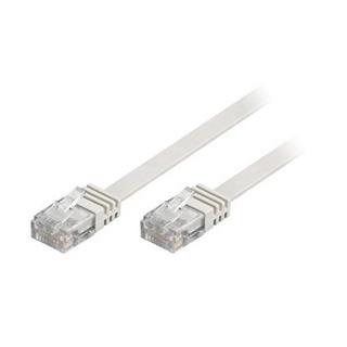 DELTACO  Cavo di rete Cavo patch UTP Cat6 20 m, bianco, piatto 