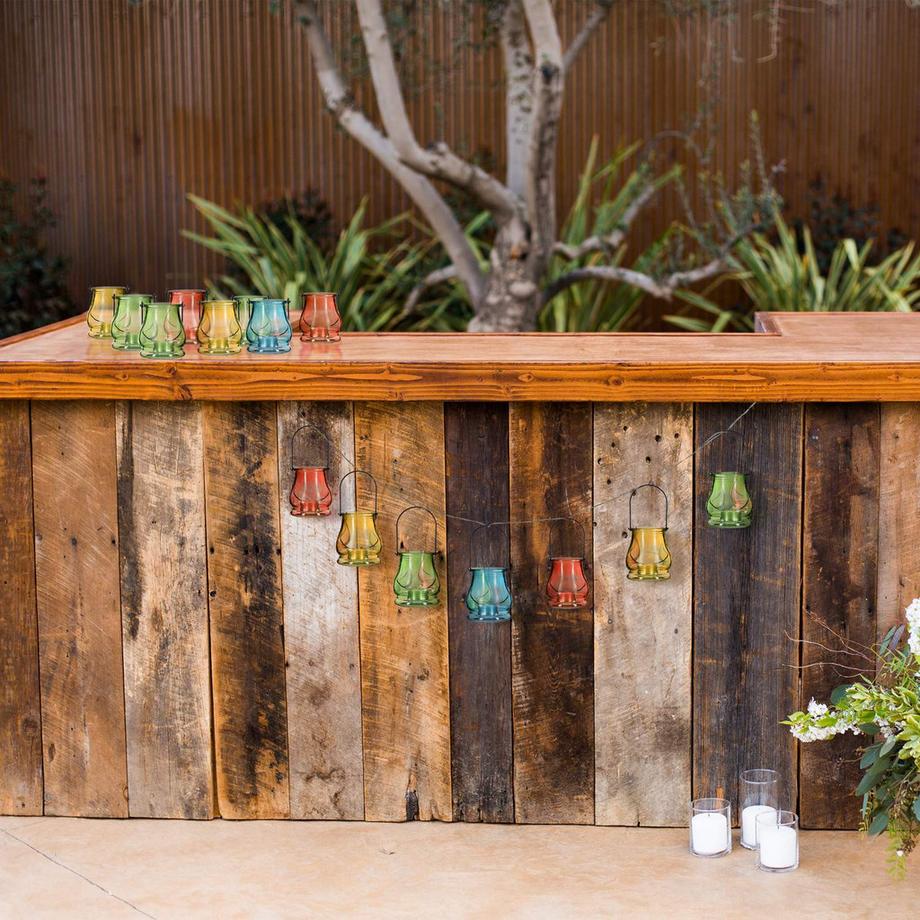 B2X Lanterna in vetro colorata set da 12  