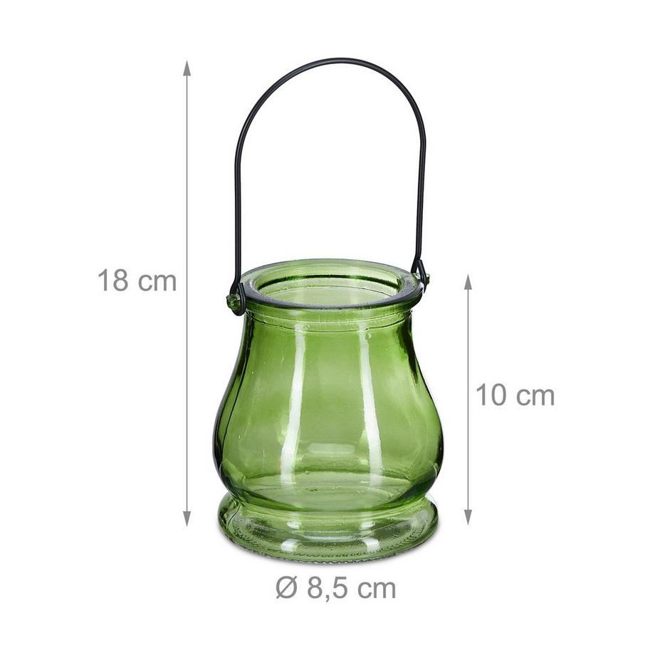 B2X Lanterna in vetro colorata set da 12  