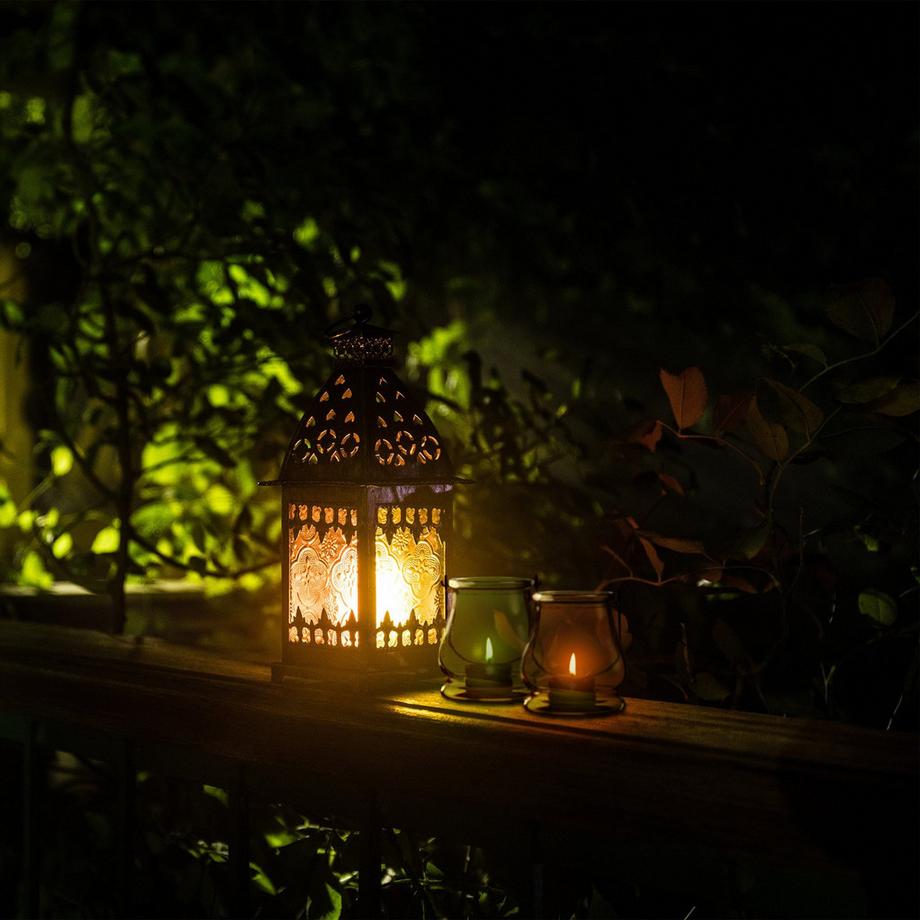 B2X Lanterna in vetro colorata set da 12  