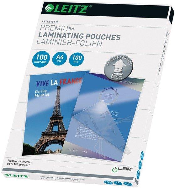 Leitz  LEITZ Laminiertasche A4 33826 glanz, 100my 100 Stk 