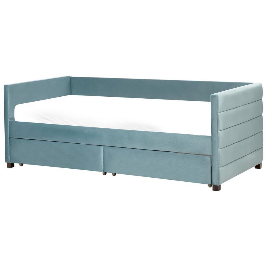 Beliani Lit de jour avec rangement en Velours Glamour MARRAY  