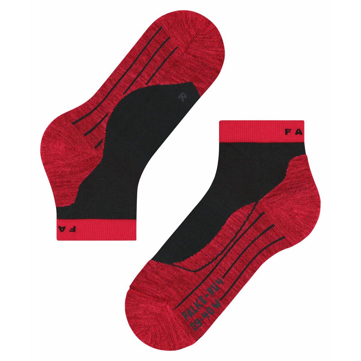 Image of Socken Ru4 Courtes Herren Schwarz / Rot 44-45