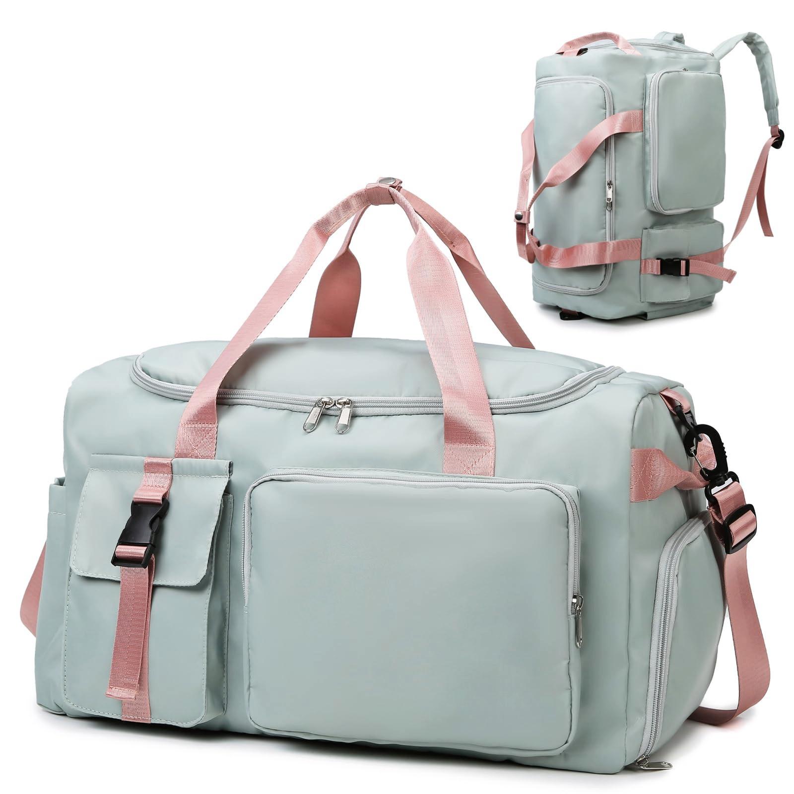 Only-bags.store  Sporttasche Reisetasche mit Schuhfach Nassfach Wasserdichte Trainingstasche Reiseseesack mit Rucksack 