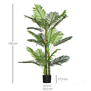 Northio Palmier Artificiel Plante Artificielle Remplissage De Ciment 150Cm Intérieur Vert  