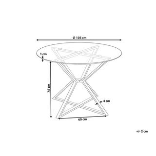 Beliani Tavolo da pranzo en Vetro temperato Glamour BOSCO  