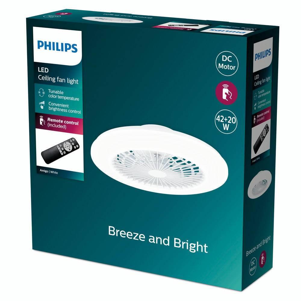 Philips Lighting Amigo Flat Fan ceiling IR RD 20W+42W SP  