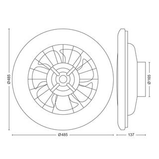 Philips Lighting Amigo Flat Fan ceiling IR RD 20W+42W SP  