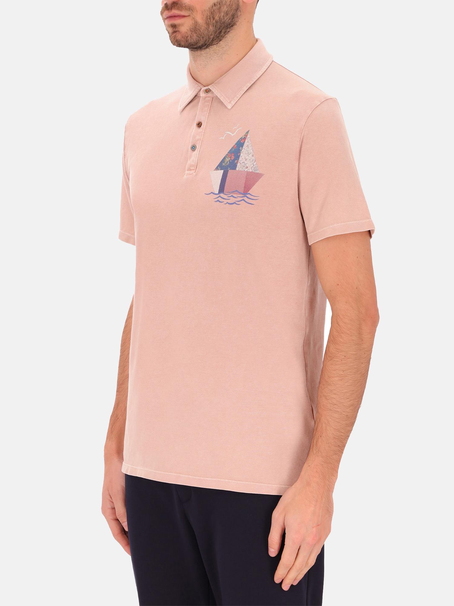 Distretto 12 Polo Chemise Imprimé Bateau  