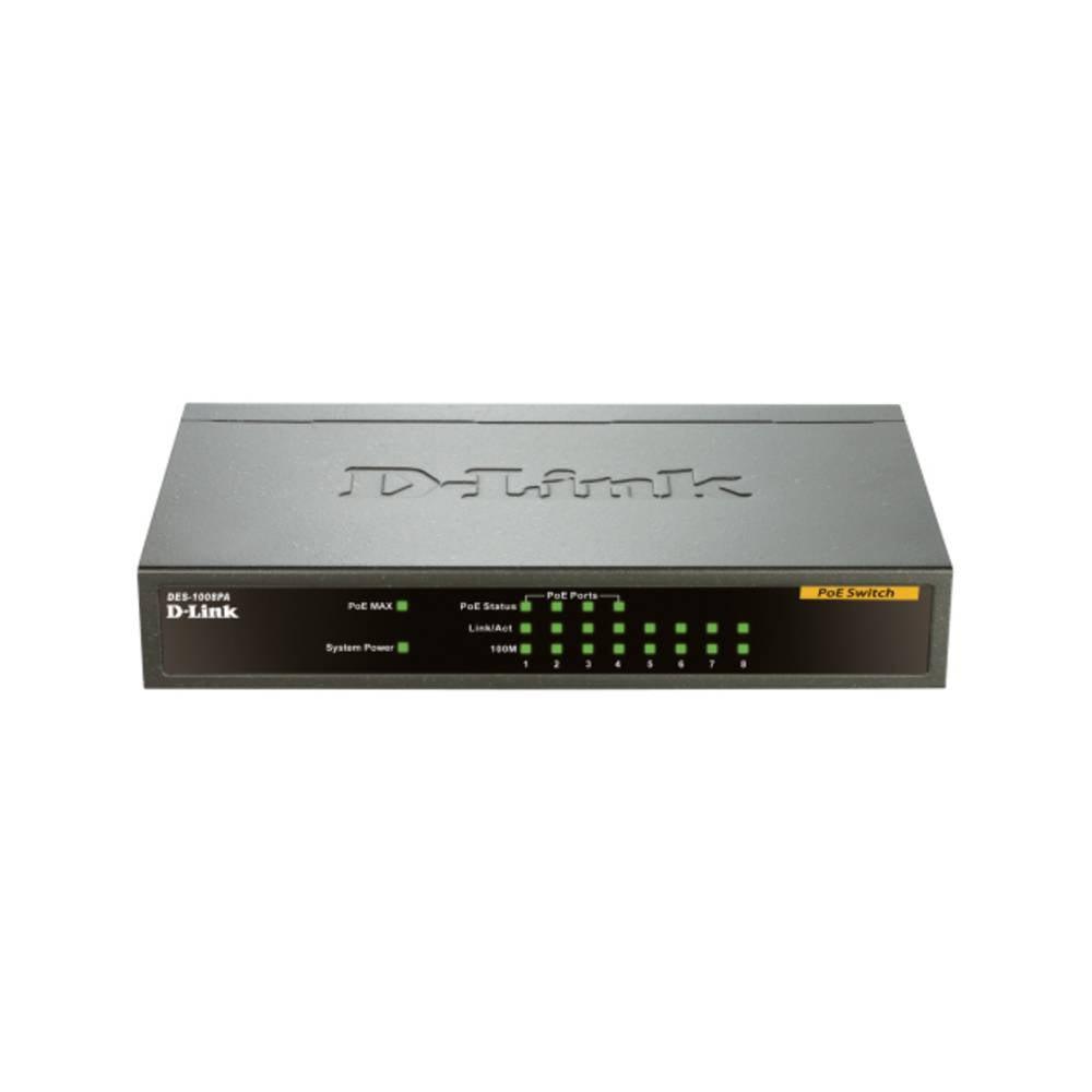 D-Link  8-Port Fast Ethernet PoE Unmanaged Desktop Switch 