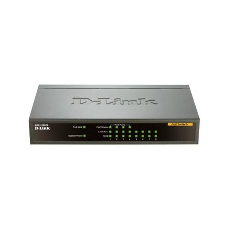 D-Link  Switch di rete 8 Porte 100 MBit/s Funzione PoE 