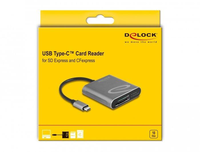 DeLock  LECTEUR DE CARTE USB TYPE-C POUR CARTES DE M�MOIRE SD EXPRESS ET CFEXPRESS 