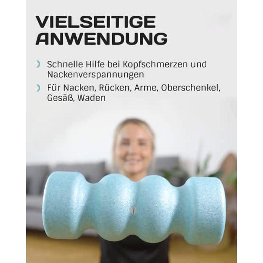 Alopini  Rouleau de fascia double-twin avec 4 zones d'action ergonomiques pour le cou, le dos, les fesses et les jambes. Profondément efficace 