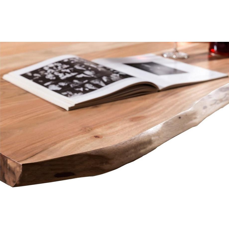 mutoni Tavolo 240x100 cm - acacia naturale - metallo argento antico  