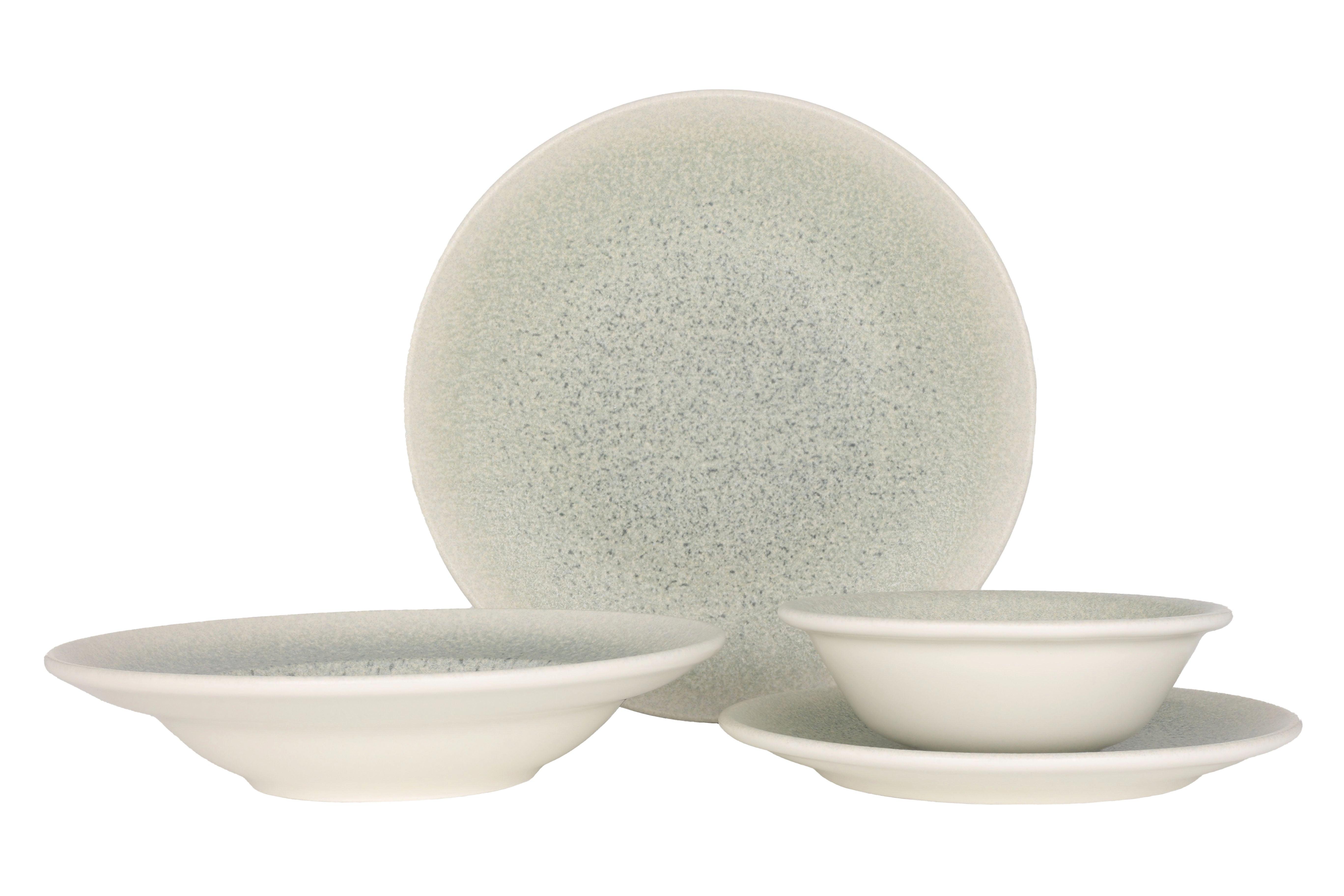 Image of Geschirrset - Luca Ocean - 24 Teilig - 6 Personen - Porzellan Unisex Weiss Bedruckt ONE SIZE