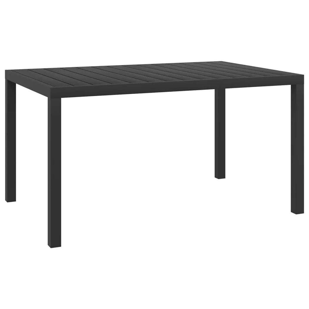 VidaXL - Gartentisch wpc, One Size, Schwarz