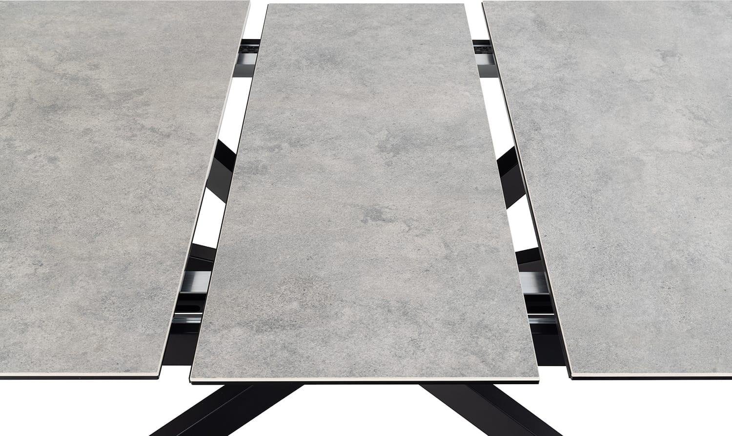 mutoni Table à manger Isolde céramique gris 200-240x100  