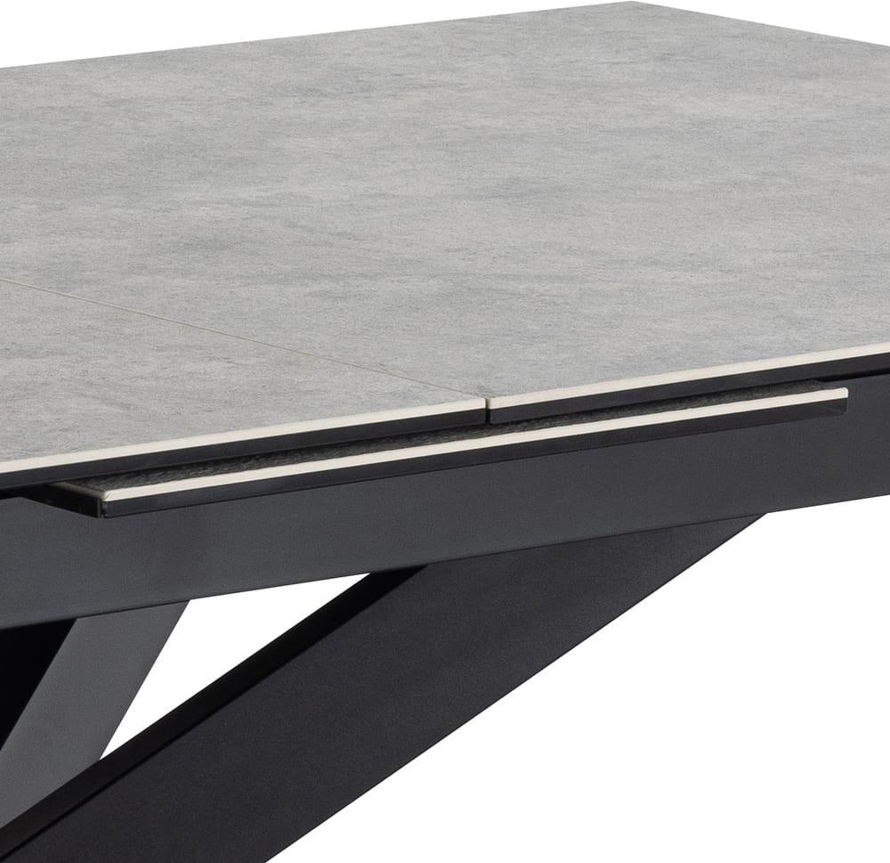 mutoni Table à manger Isolde céramique gris 200-240x100  