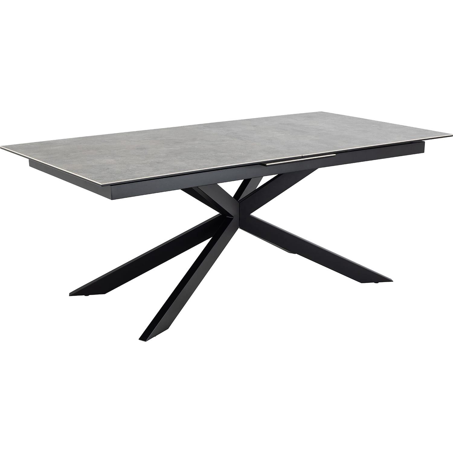 mutoni Table à manger Isolde céramique gris 200-240x100  