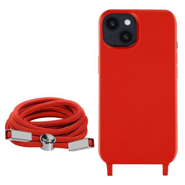 Avizar  Coque Cordon iPhone 14 Rouge 