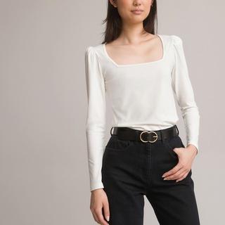 La Redoute Collections  Langarm-Shirt mit Karree-Ausschnitt 