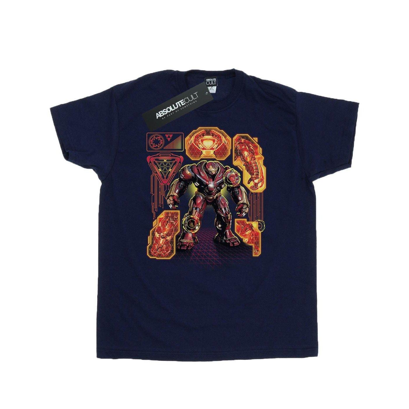 Image of Avengers Infinity War Hulkbuster Blueprint Tshirt Herren Marine M