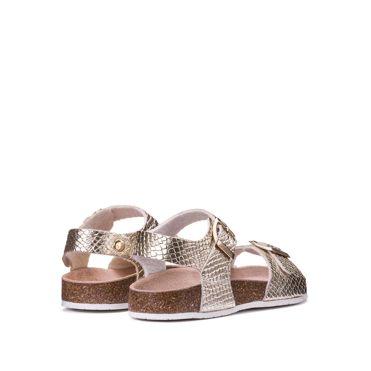 La Redoute Collections  Sandalen mit goldfarbenen Riemen 