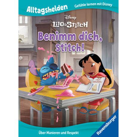 Alltagshelden - Gefühle lernen mit Disney: Lilo & Stitch - Benimm dich, Stitch! - Über Manieren und Respekt - Bilderbuch ab 3 Jahren The Walt Disney Company (Illustrationen) Couverture rigide 