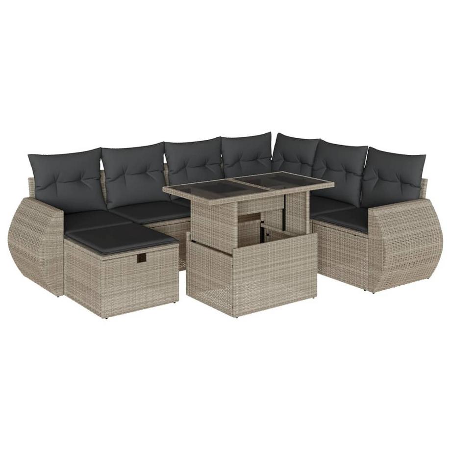 set divano da giardino Polirattan