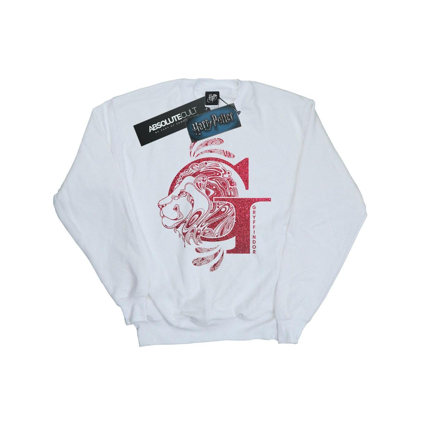 Image of Gryffindor Glitter Sweatshirt Herren Weiss M