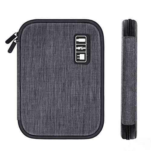 Image of Kabeltasche, Kompakte Kabeltasche, Tragbare Kabeltasche Für Die Reise, Kabeltasche Klein Für Ladekabel, Usb, Sd-karten, Ladegerät, Powerbank Unisex Grau 11