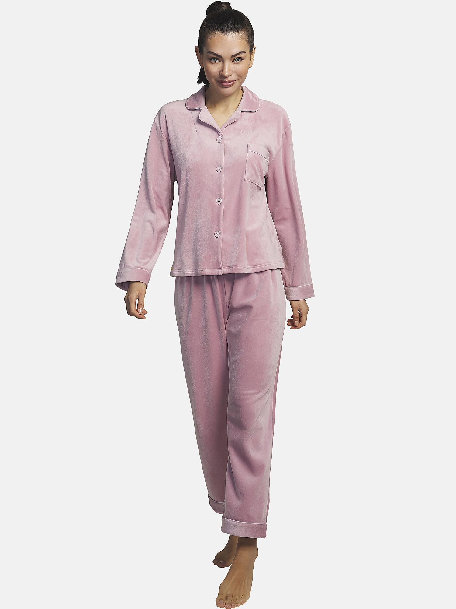 Image of Entspannungs- Und Innenbekleidung Pyjama Hose Hemd Polar Soft Unisex Altrosa M