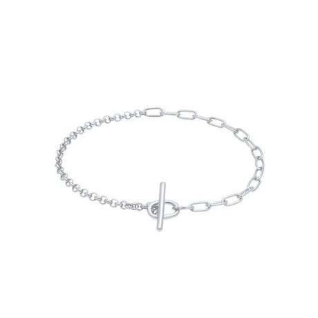 Elli  Bracelet Collier Femme Figaro Basic Fermeture À Barre 