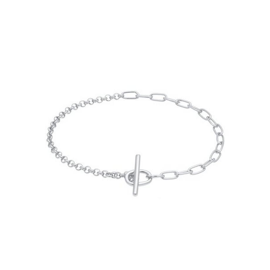 Elli  Bracelet Collier Femme Figaro Basic Fermeture À Barre 