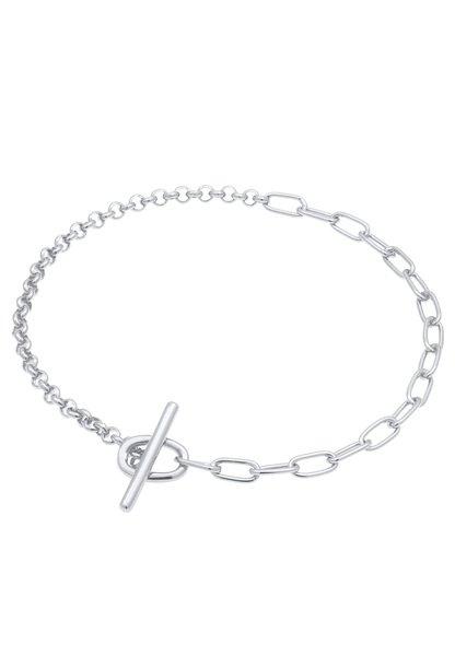 Elli  Bracelet Collier Femme Figaro Basic Fermeture À Barre 