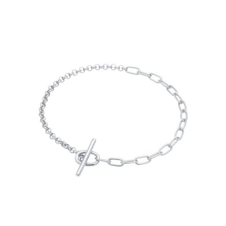 Elli  Bracelet Collier Femme Figaro Basic Fermeture À Barre 