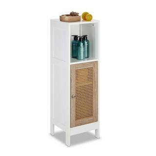 B2X Meuble de salle de bain avec porte en rotin  