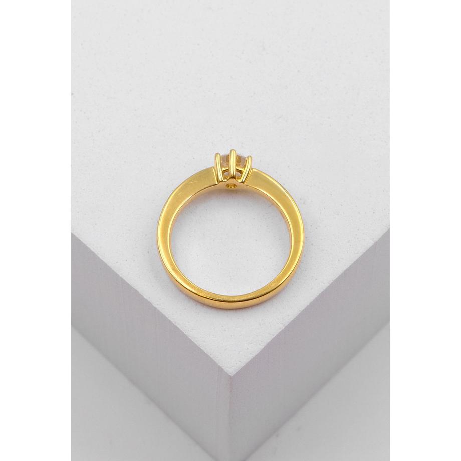 MUAU Schmuck  Bague Solitaire Diamant 0.40ct. or jaune 750 