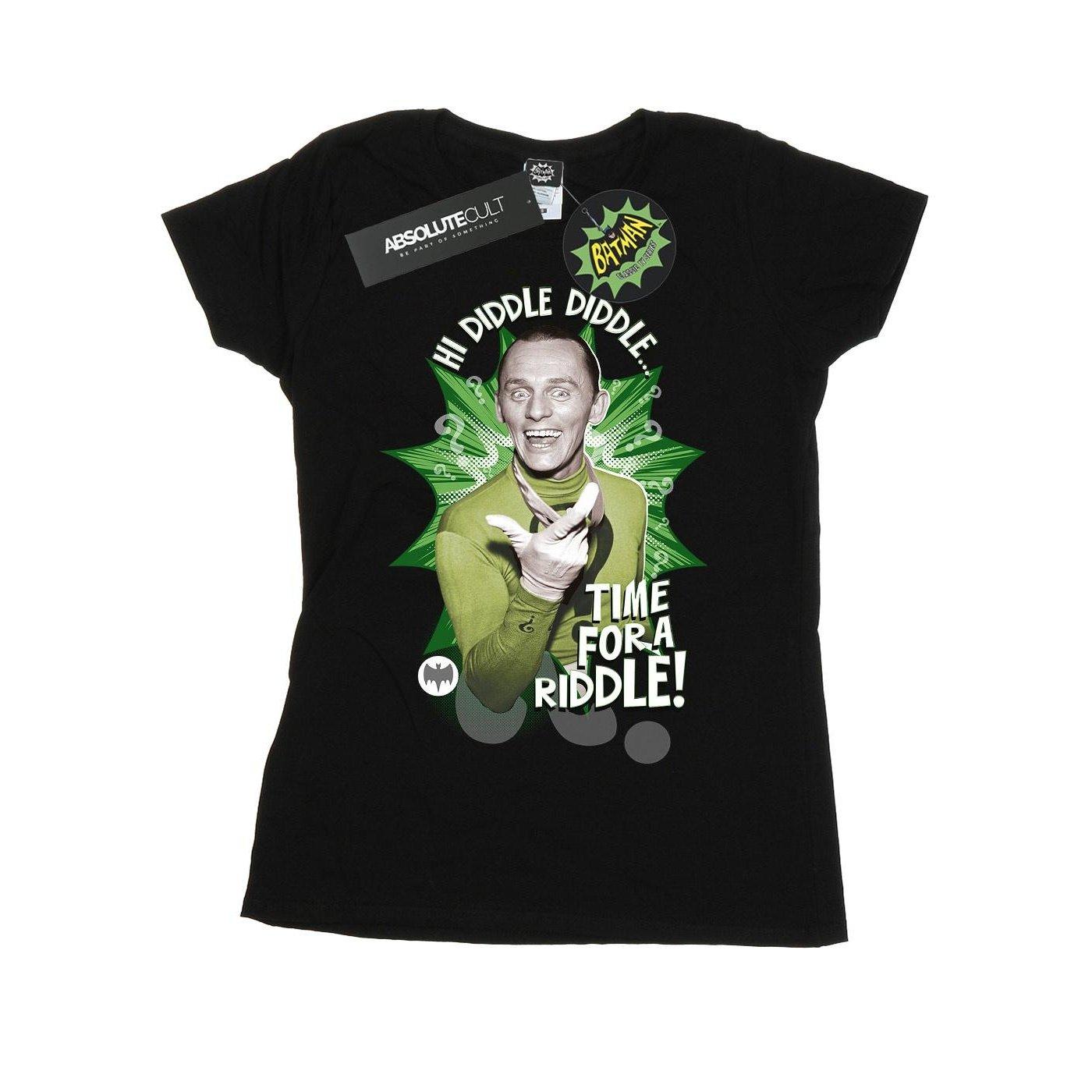 Image of Batman Tv Series The Riddler Time For A Riddle Tshirt Damen Schwarz XXL