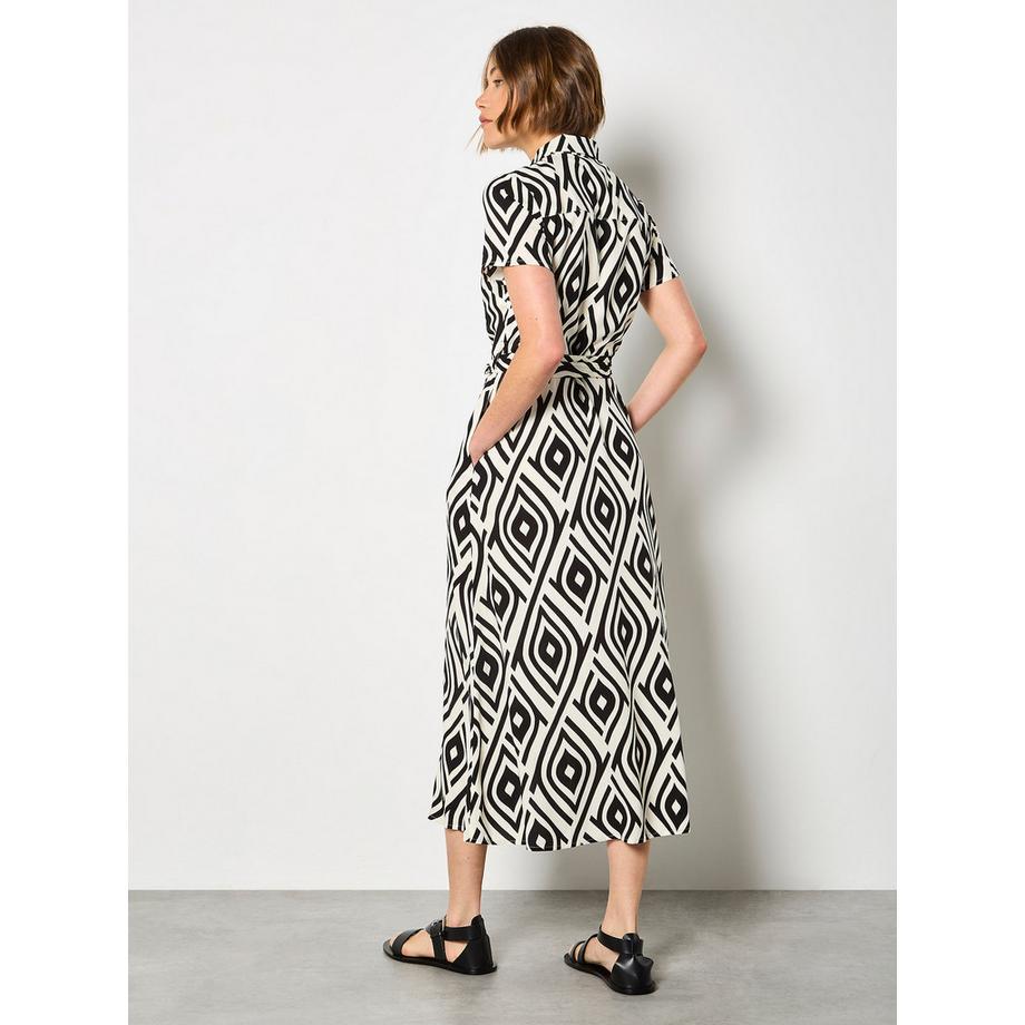 APRICOT Robe Midi Imprimé Géométrique  